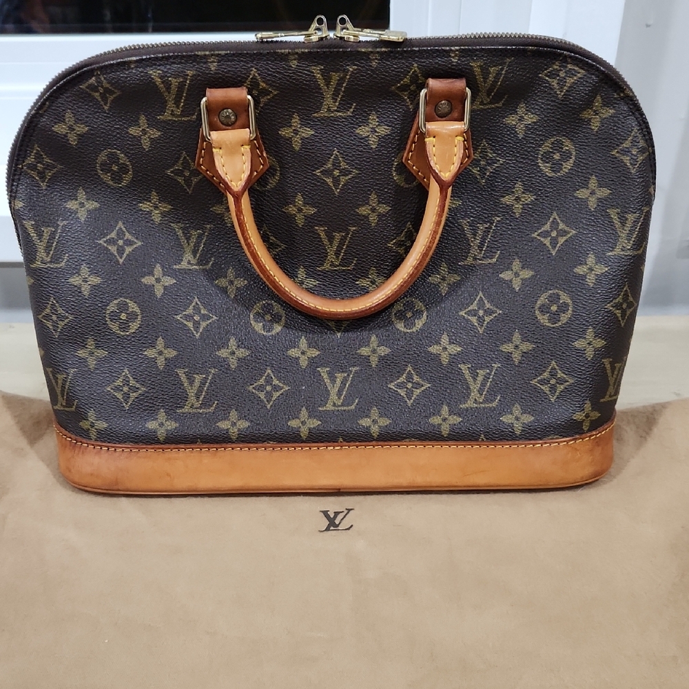 Louis Vuitton Brown Alma Vintage Monogram Canvas Bag With Original Dustbag